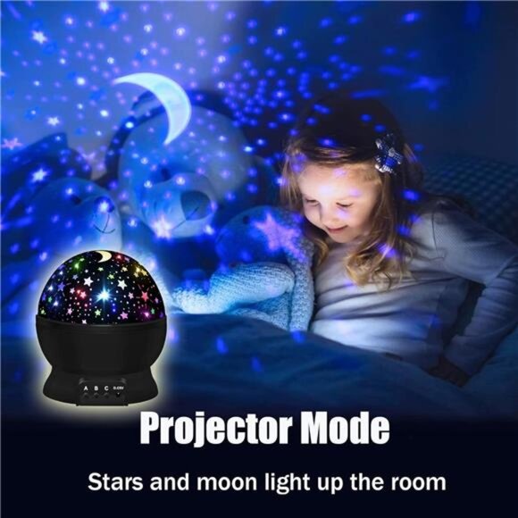 Night Light for Kids,Boys Toys for 3 4 5 6 7 8 Year Old Boys,Star Projector 360 - Picture 5 of 7
